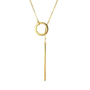 Korte Stainless steel ketting met hangertje. Alleen Goud en Zilver nog  over