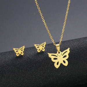 Fashion Butterfly Setje van Stainless Steel